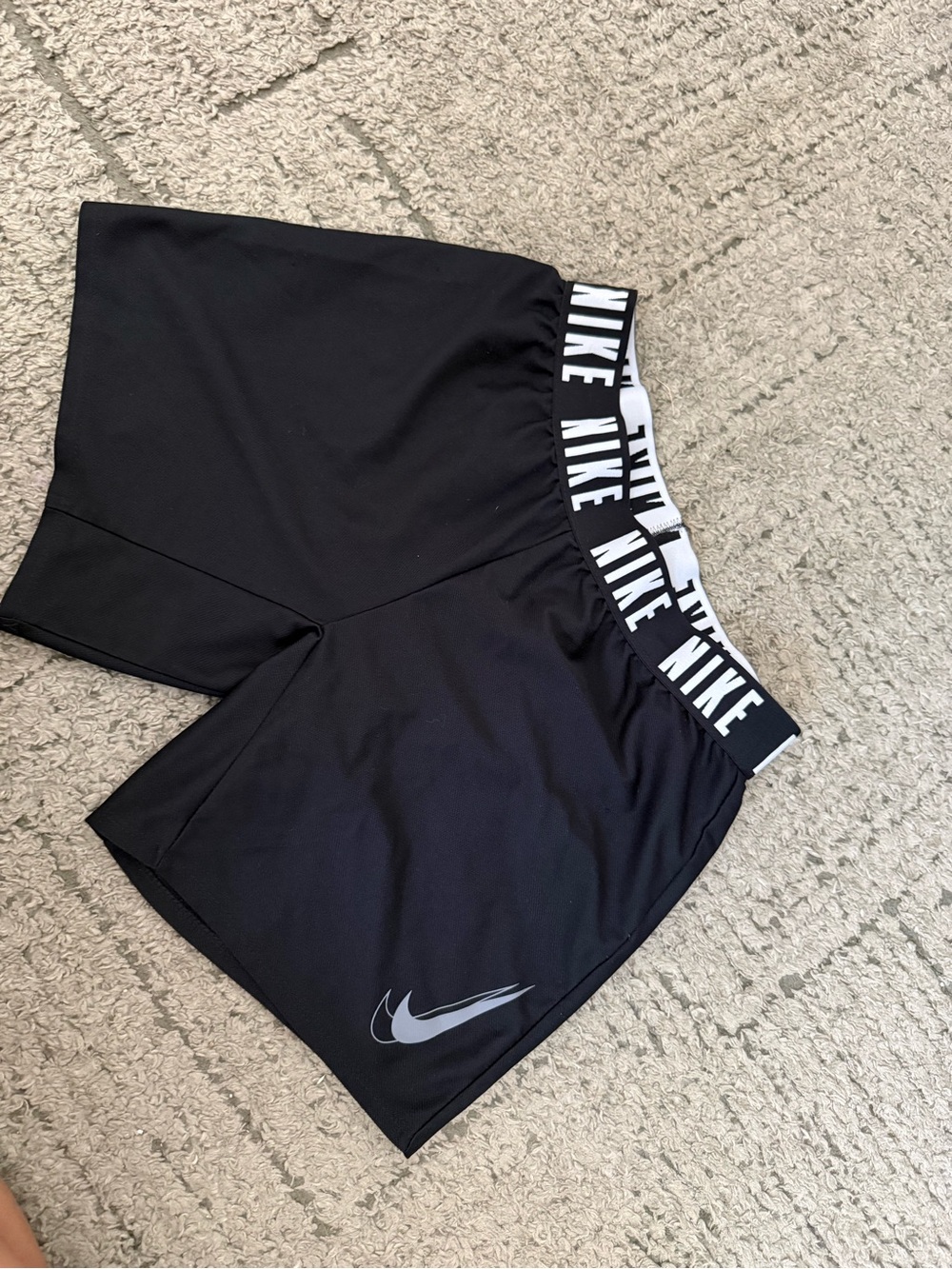 Nike Black Women's Bike Shorts with Logo Waistband